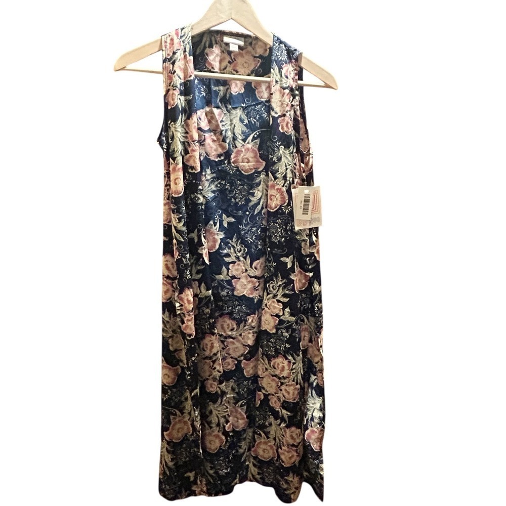 NWT Lularoe Joy Duster Vest Size XS Floral Print